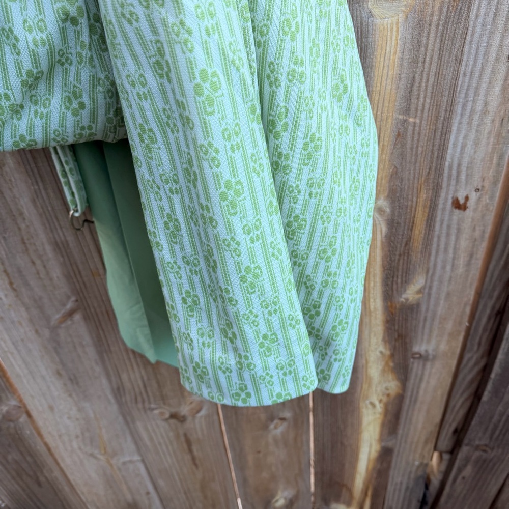 True Vintage Handmade Green Patterned Jumpsuit Size Small - Picture 9 of 10